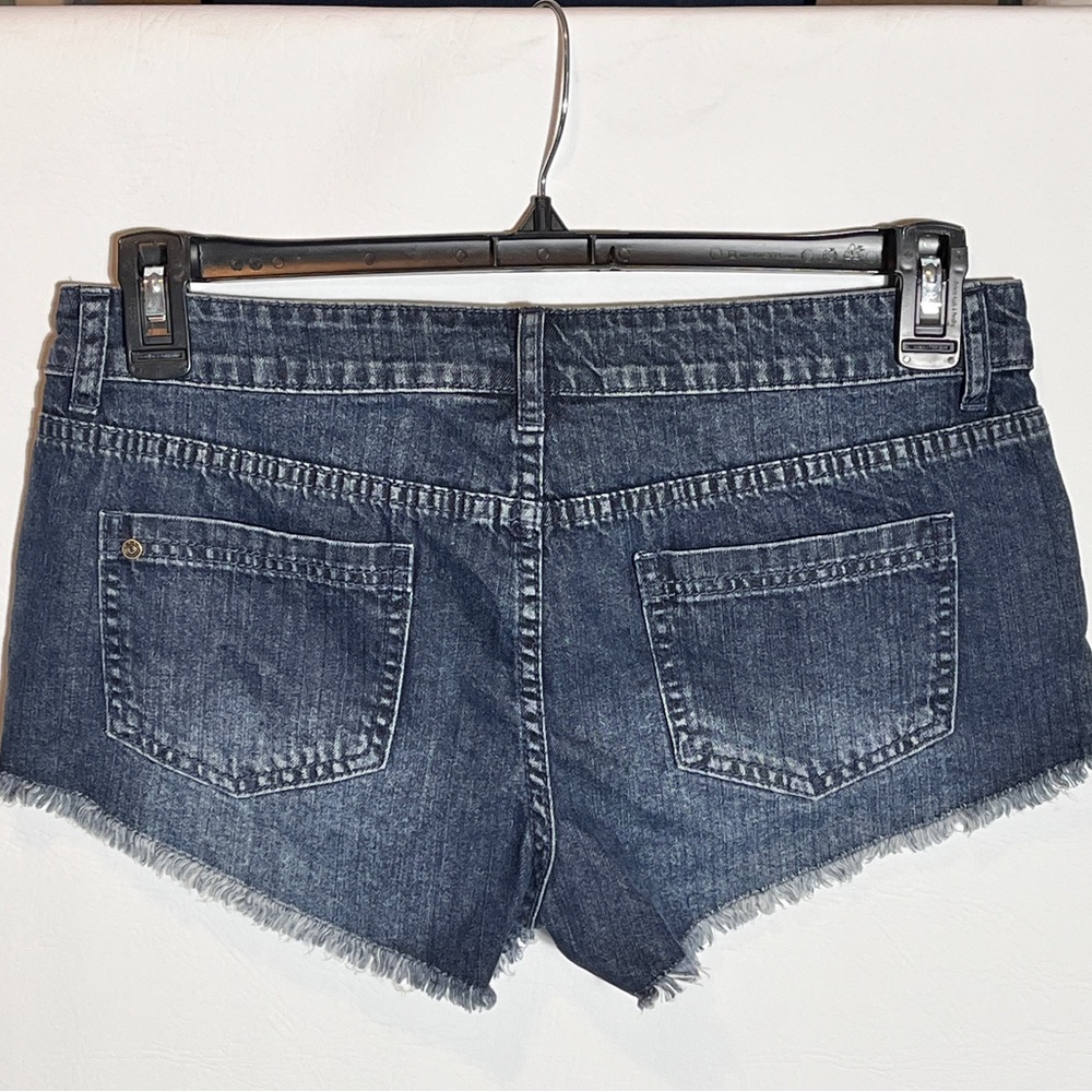 Element Boho Denim Micro Western shorts woven patch pockets sz 28 NWT - Picture 3 of 11